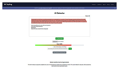 Sapling AI Content Detector