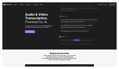 AI Transcription by Riverside