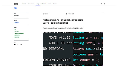 Project CodeNet by IBM