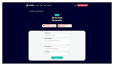 Adsby's Free AI Ad Text Generator