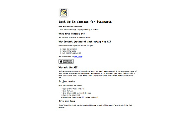 Context Word Lookup
