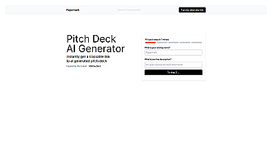 AI Pitch Deck Generator
