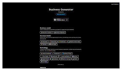 Business Idea Generator AI