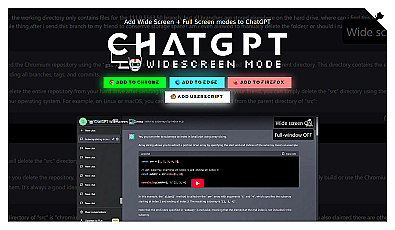 ChatGPT Widescreen Mode