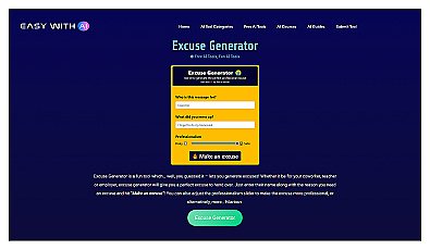Excuse Generator