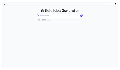 Article Idea Generator