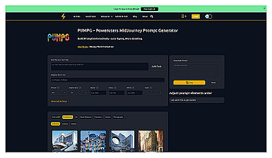 PUMPG - Midjourney prompt generator