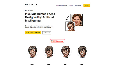 AI Pixel Art Human Face