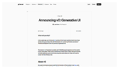 V0 Generative UI