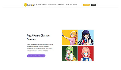 AI Anime Character Generator By Live3D