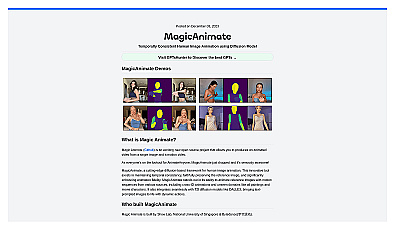 MagicAnimate Playground