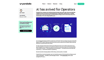 AI-powered Parabola steps