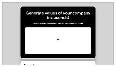 Company values generator