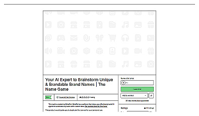 Brand Name Brainstormer