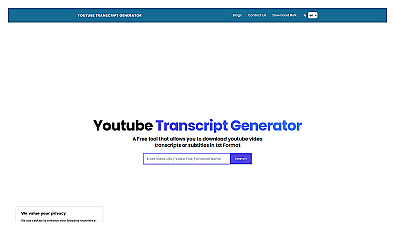 YouTube transcripts Downloader