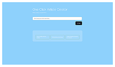 OneClickArticleCreator