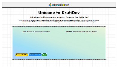 Unicode to Krutidev