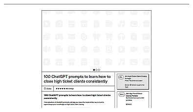 100 ChatGPT High-Ticket Prompts Bundle