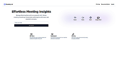 Bubbly Meeting Api