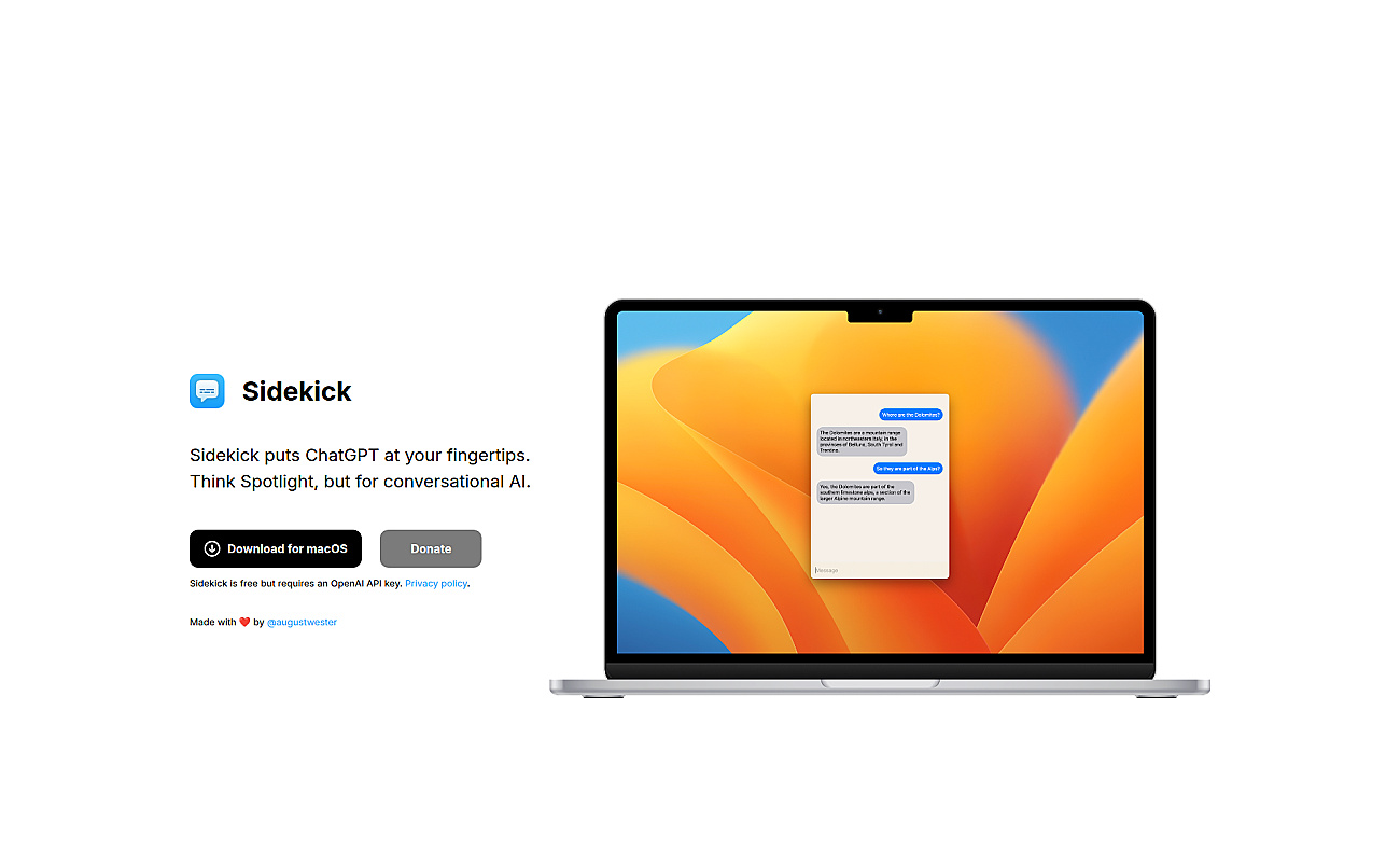 Sidekiiick screenshot