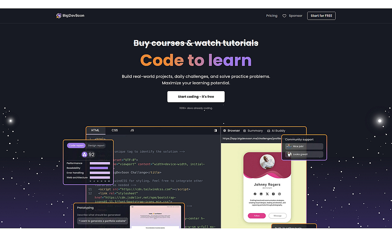 BigDevSoon screenshot