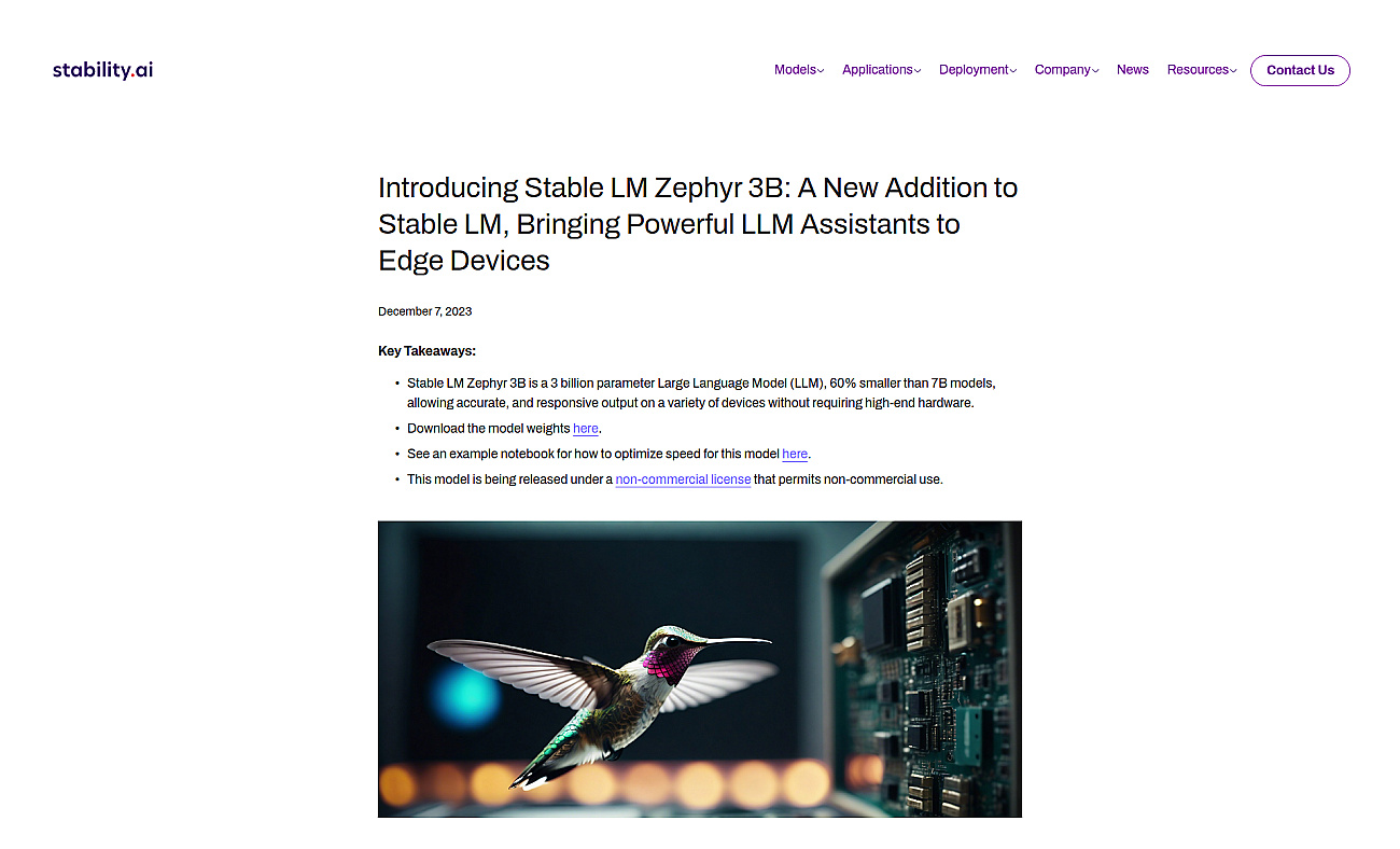 StableLM Zephyr 3B screenshot