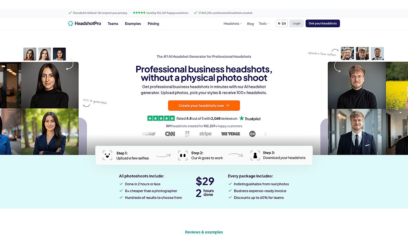 HeadshotPro screenshot
