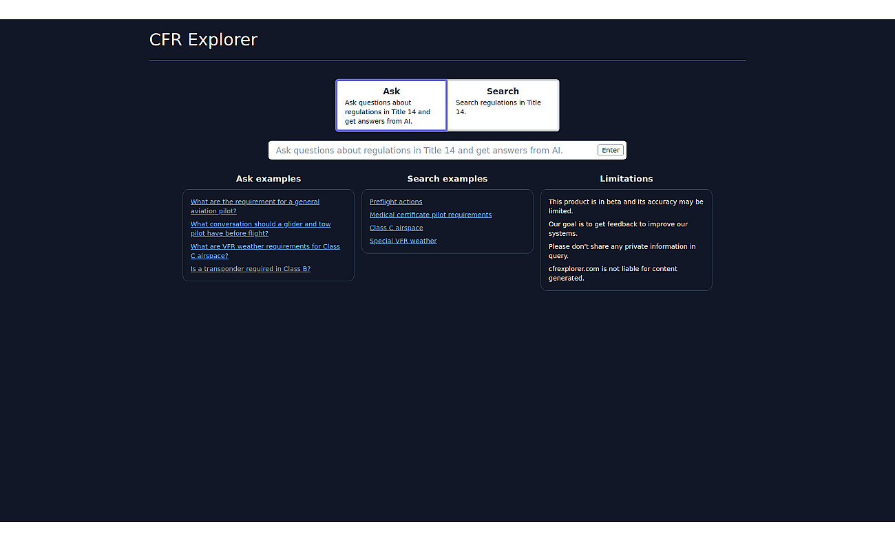 CFRexplorer screenshot