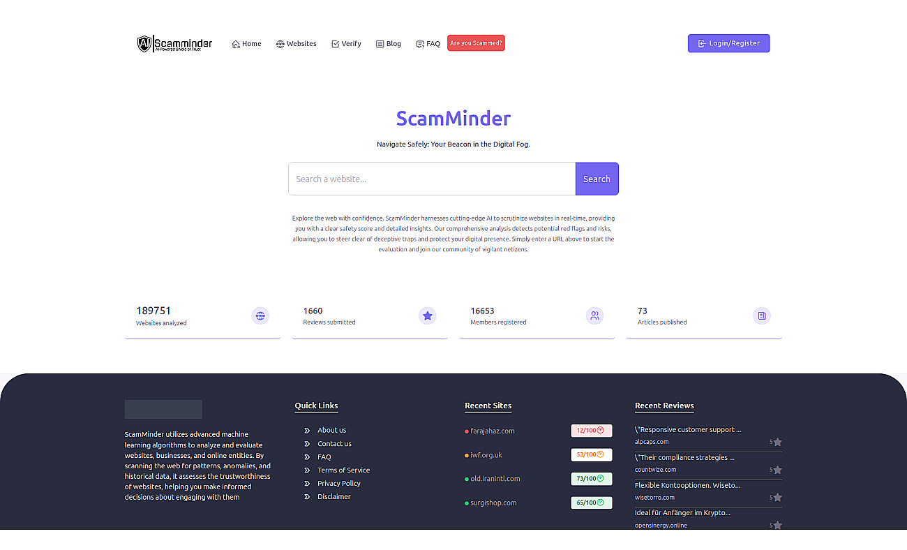 ScamMinder screenshot