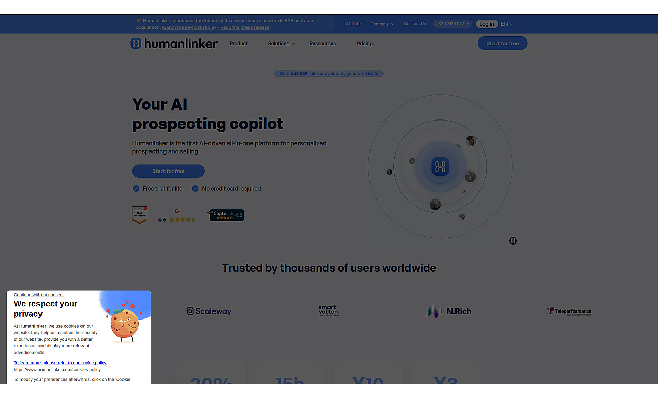 Humanlinker screenshot