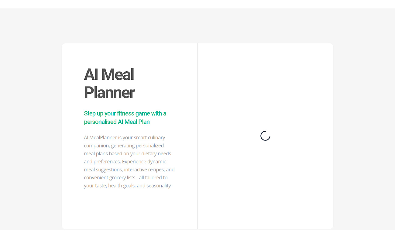 AI Meal Planner screenshot