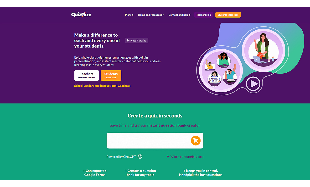 Quizalize screenshot
