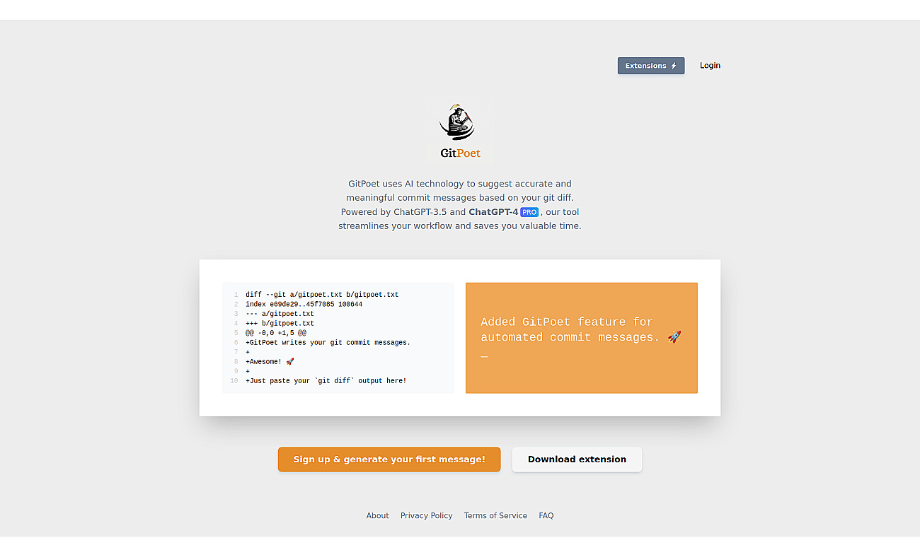 GitPoet screenshot