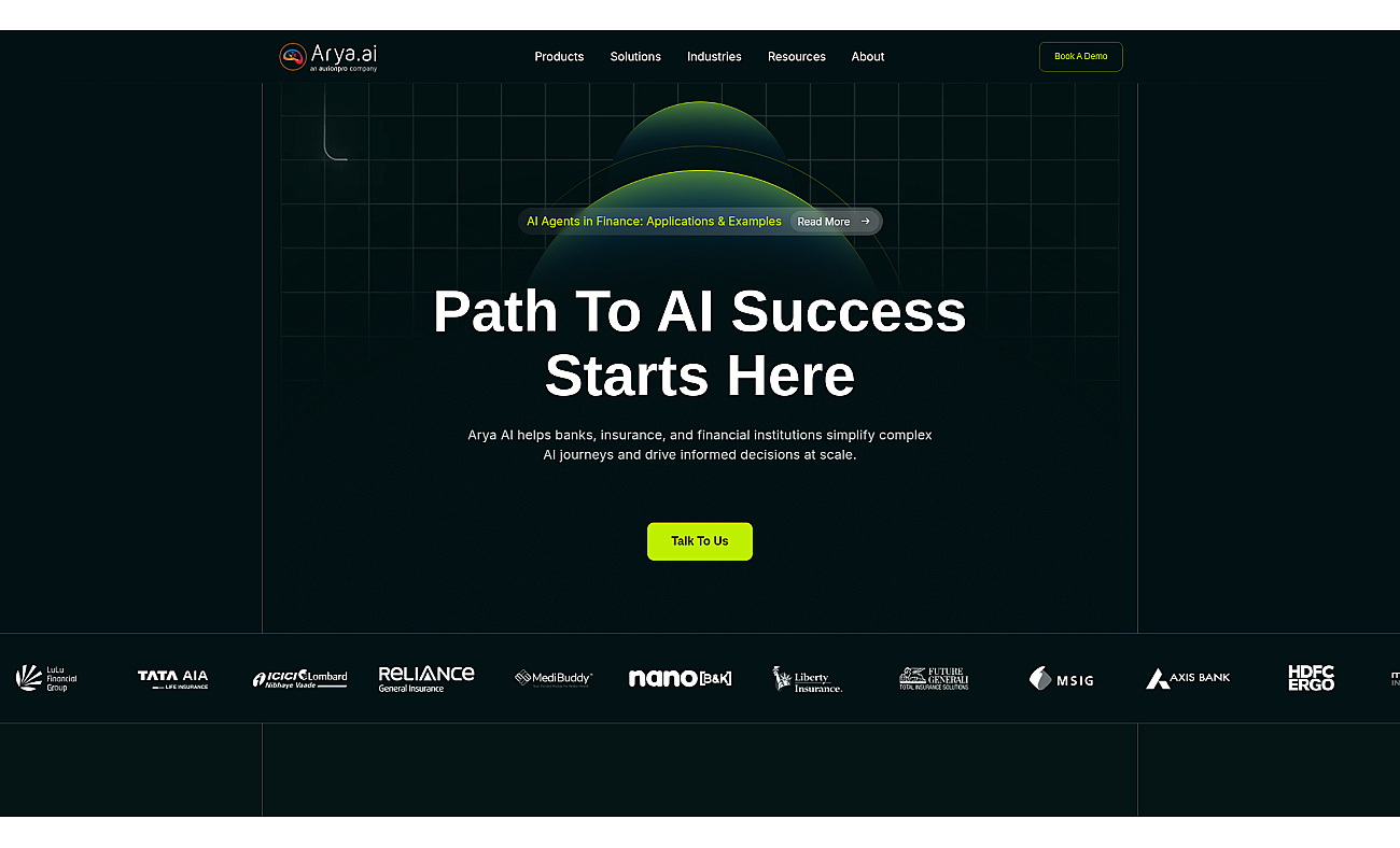 Arya.ai screenshot