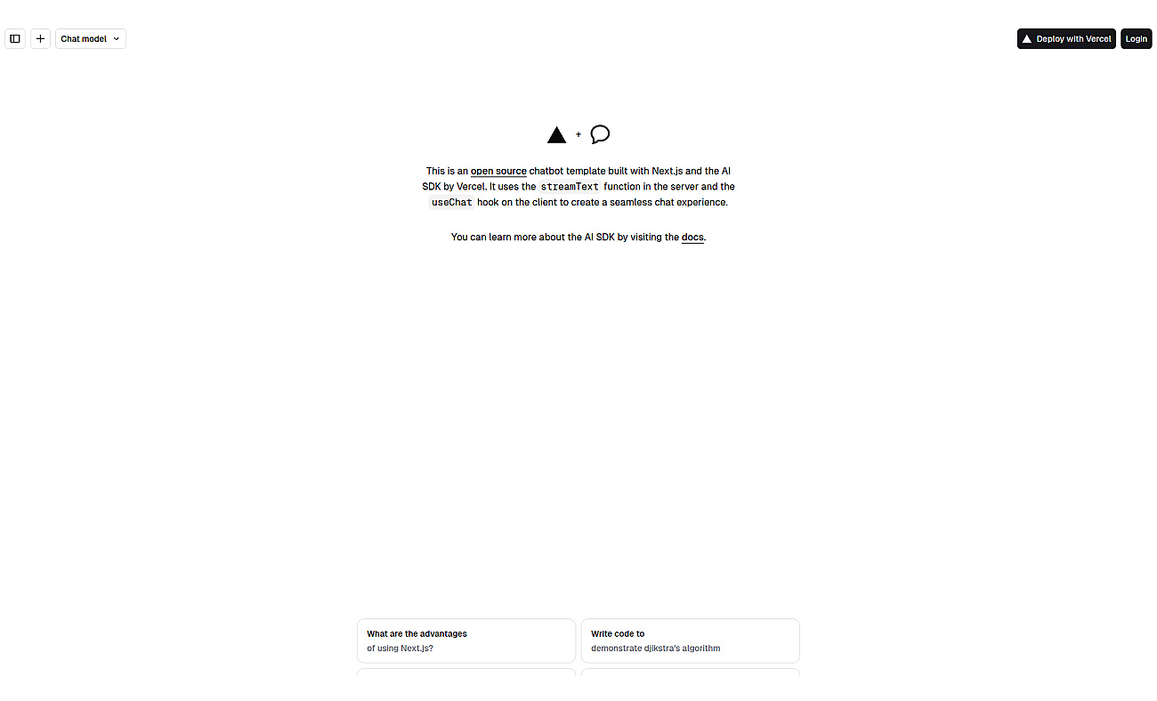 Next.js AI Chatbot screenshot