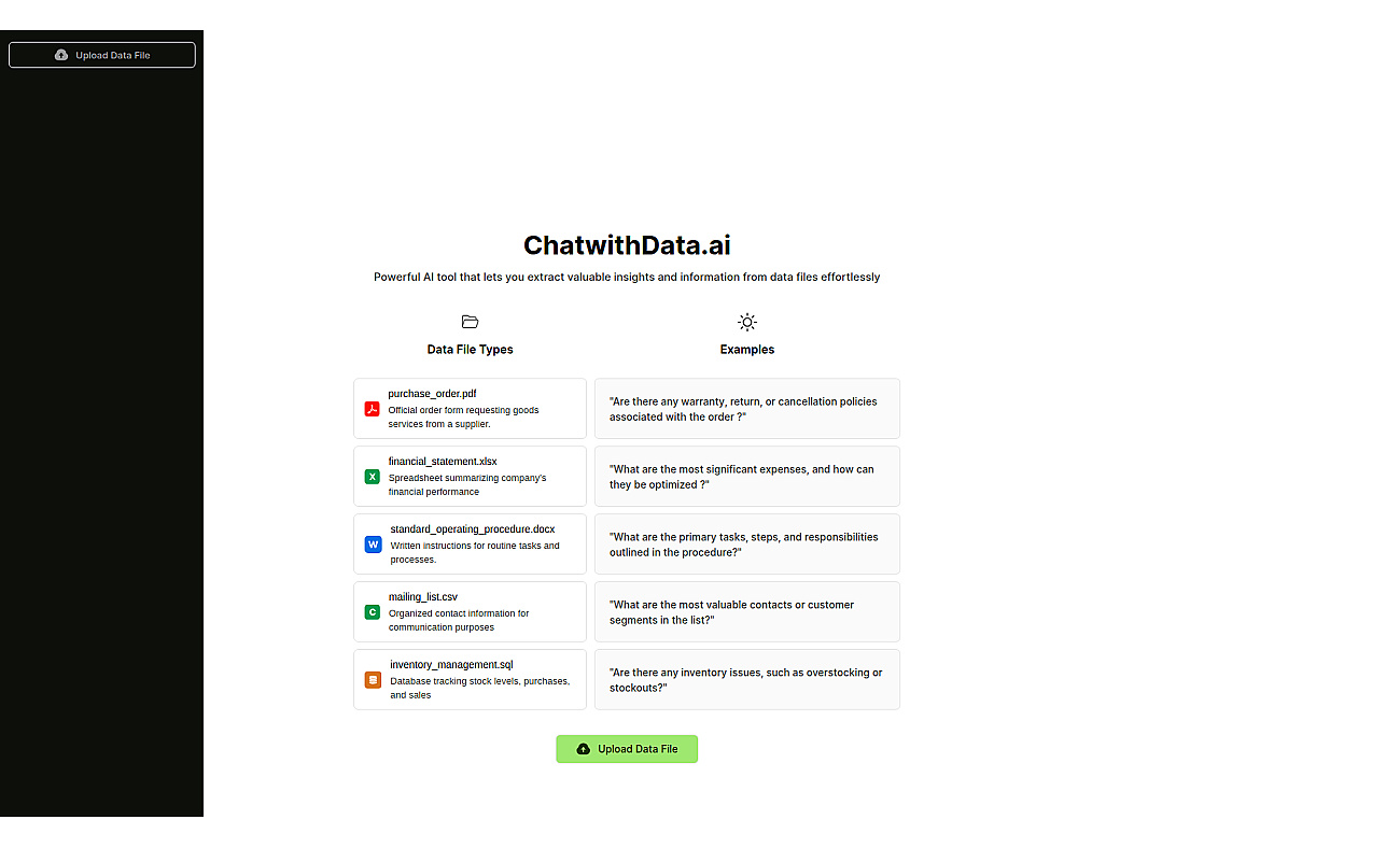Chat With Data screenshot