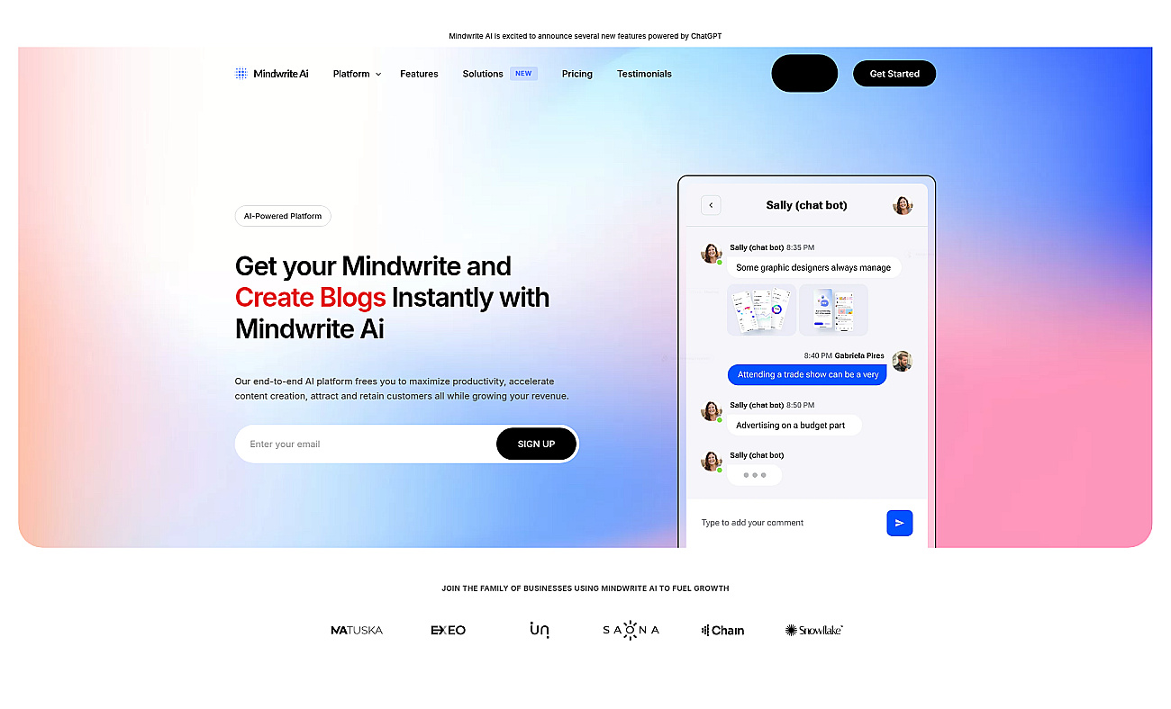 Mindwrite Ai screenshot