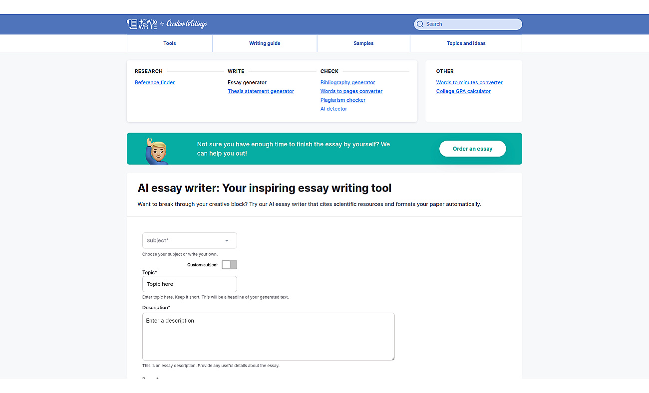 CustomWritings screenshot