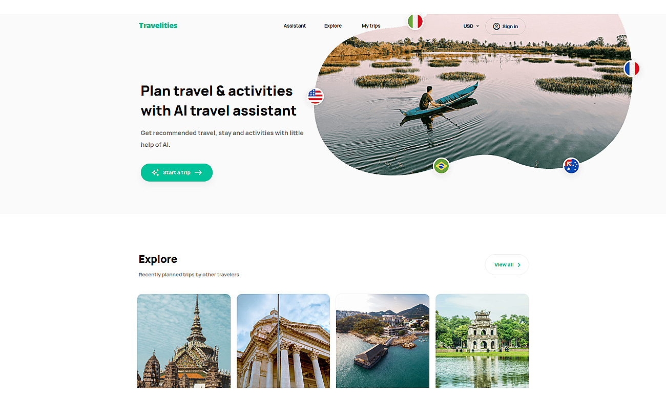 Travelities screenshot