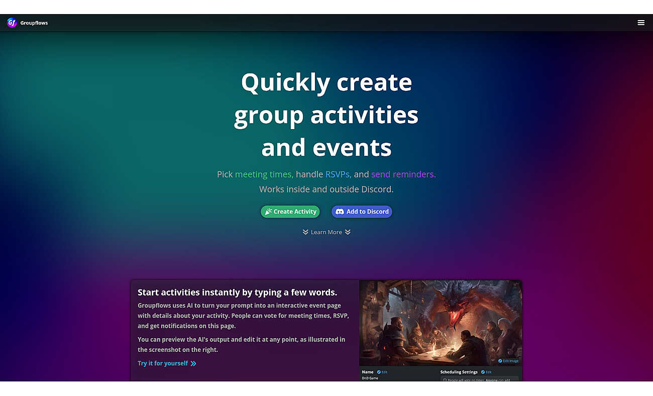 Groupflows screenshot