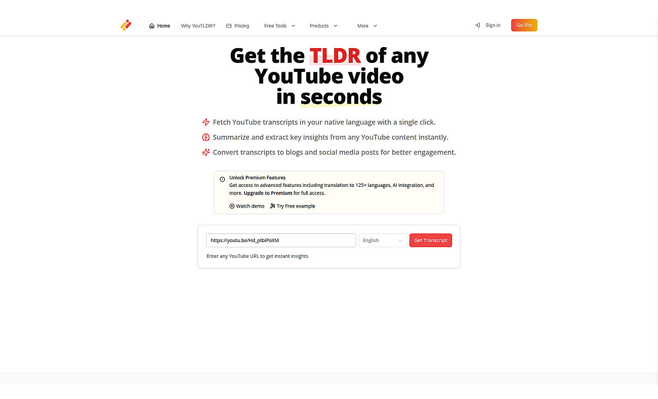 You-tldr screenshot