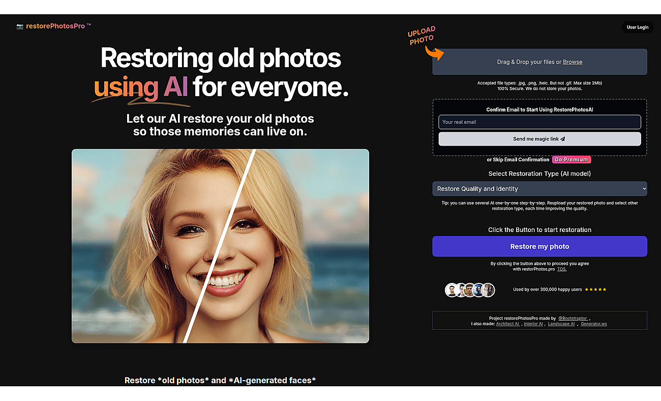 RestorePhotos.Pro screenshot