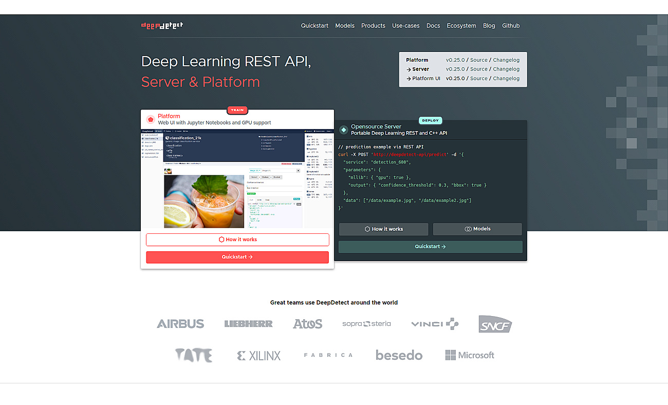 DeepDetect screenshot
