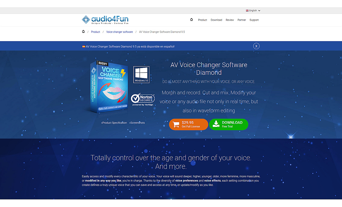AV Voice Changer Software Gold 7.0 screenshot
