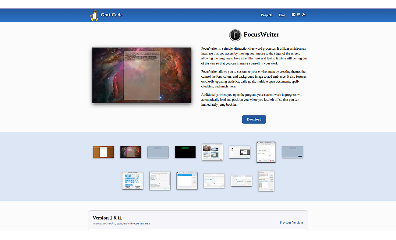 FocusWriter screenshot