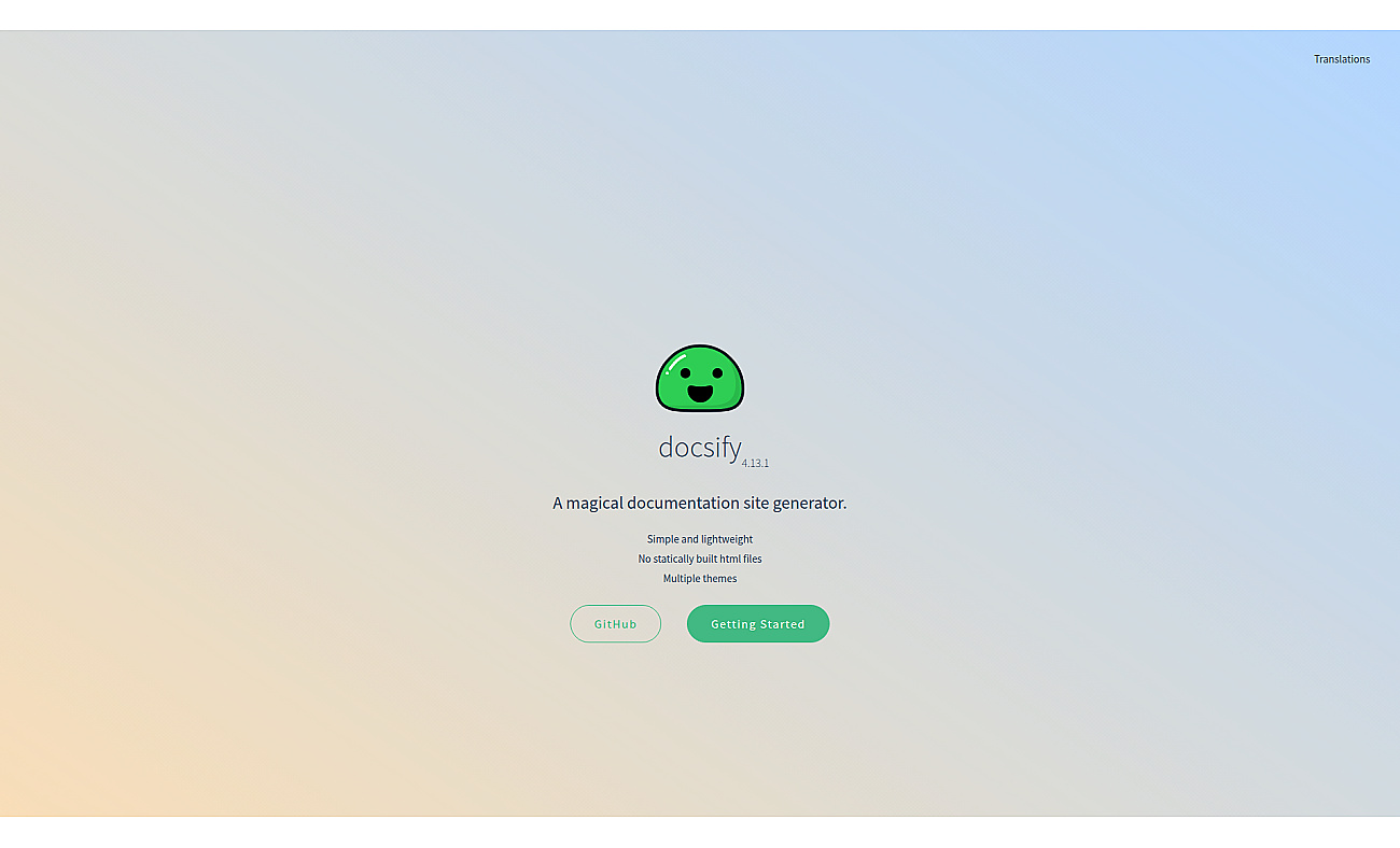 Docsify screenshot