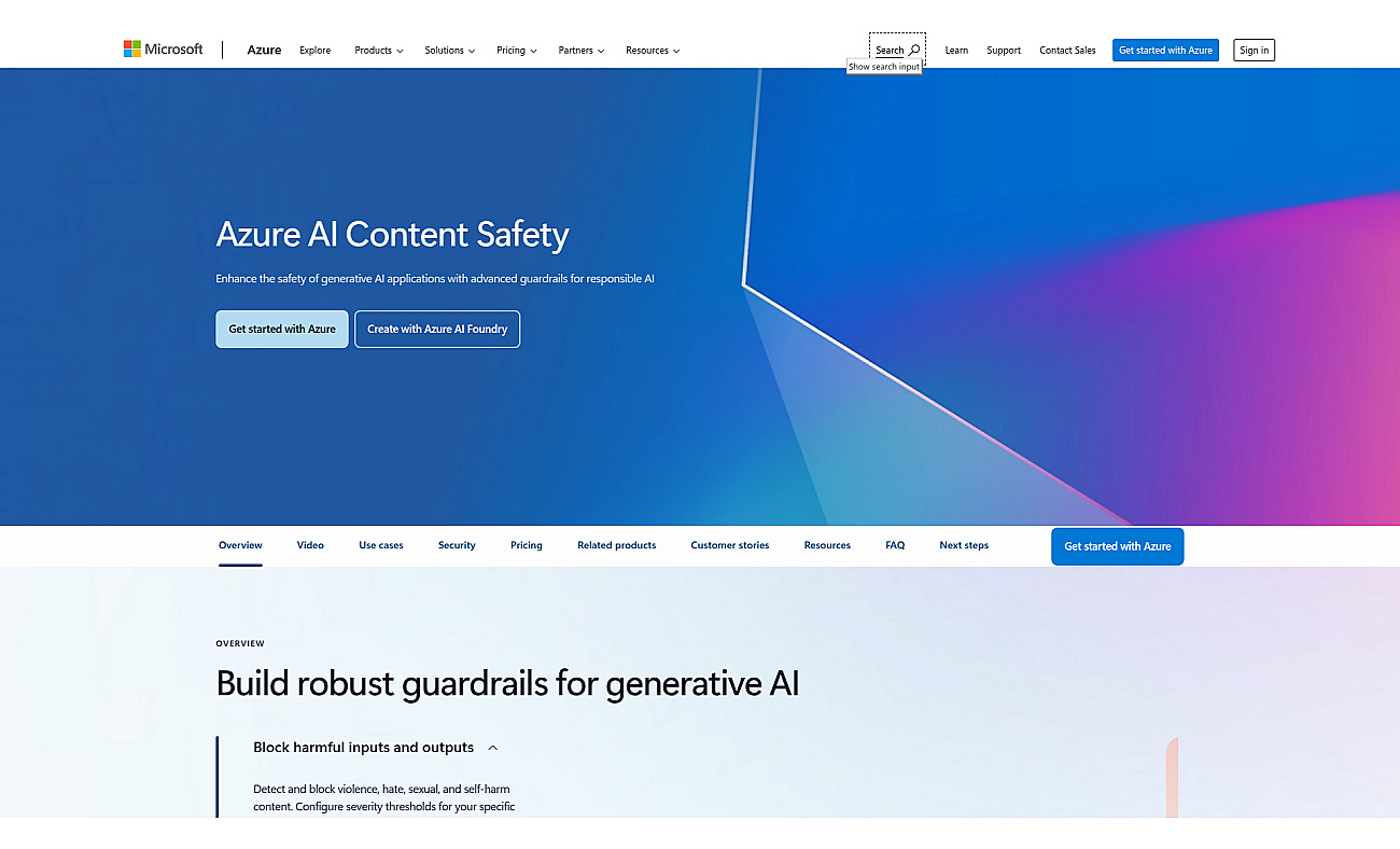 Microsoft Content Moderator screenshot