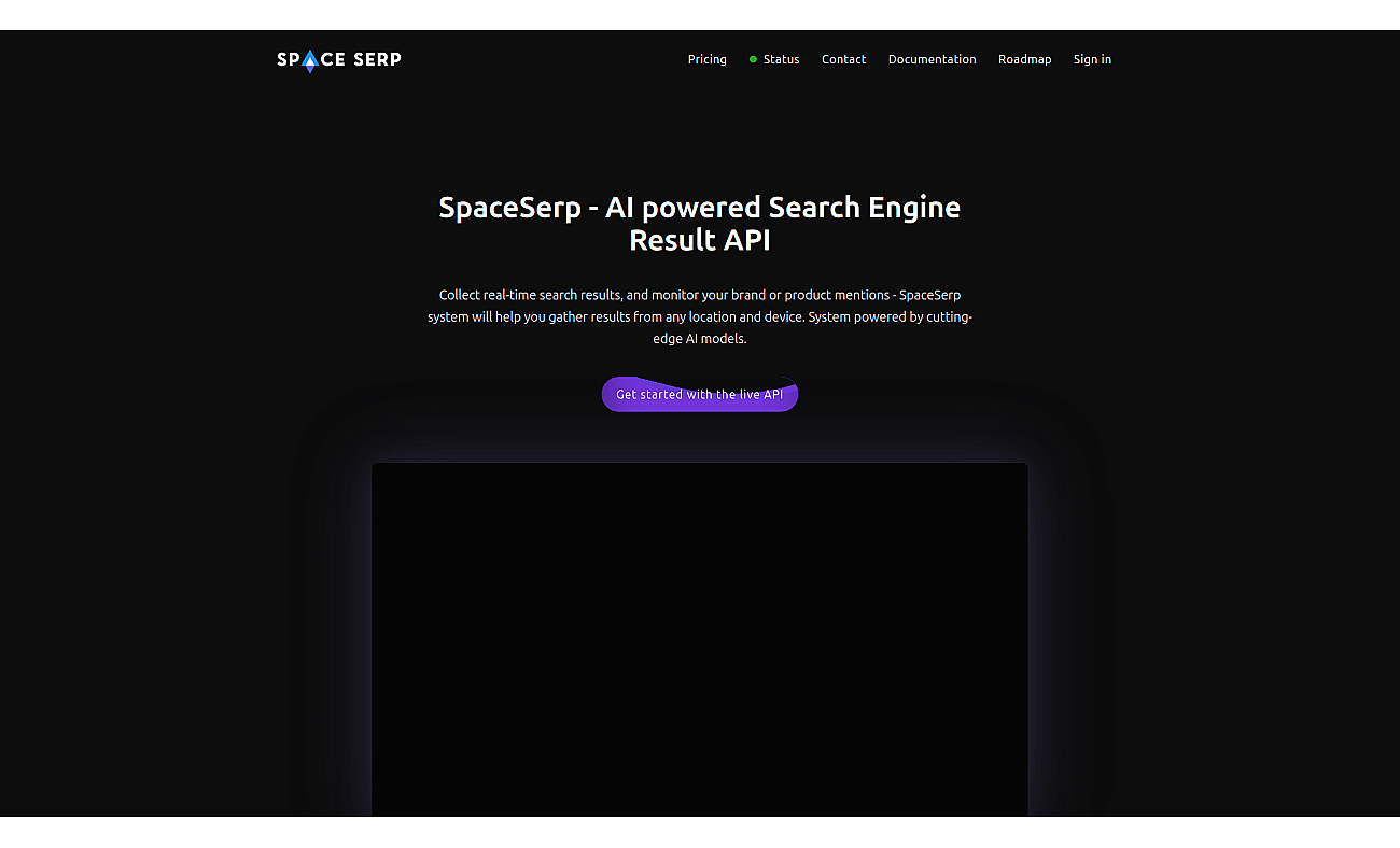 SpaceSerp screenshot