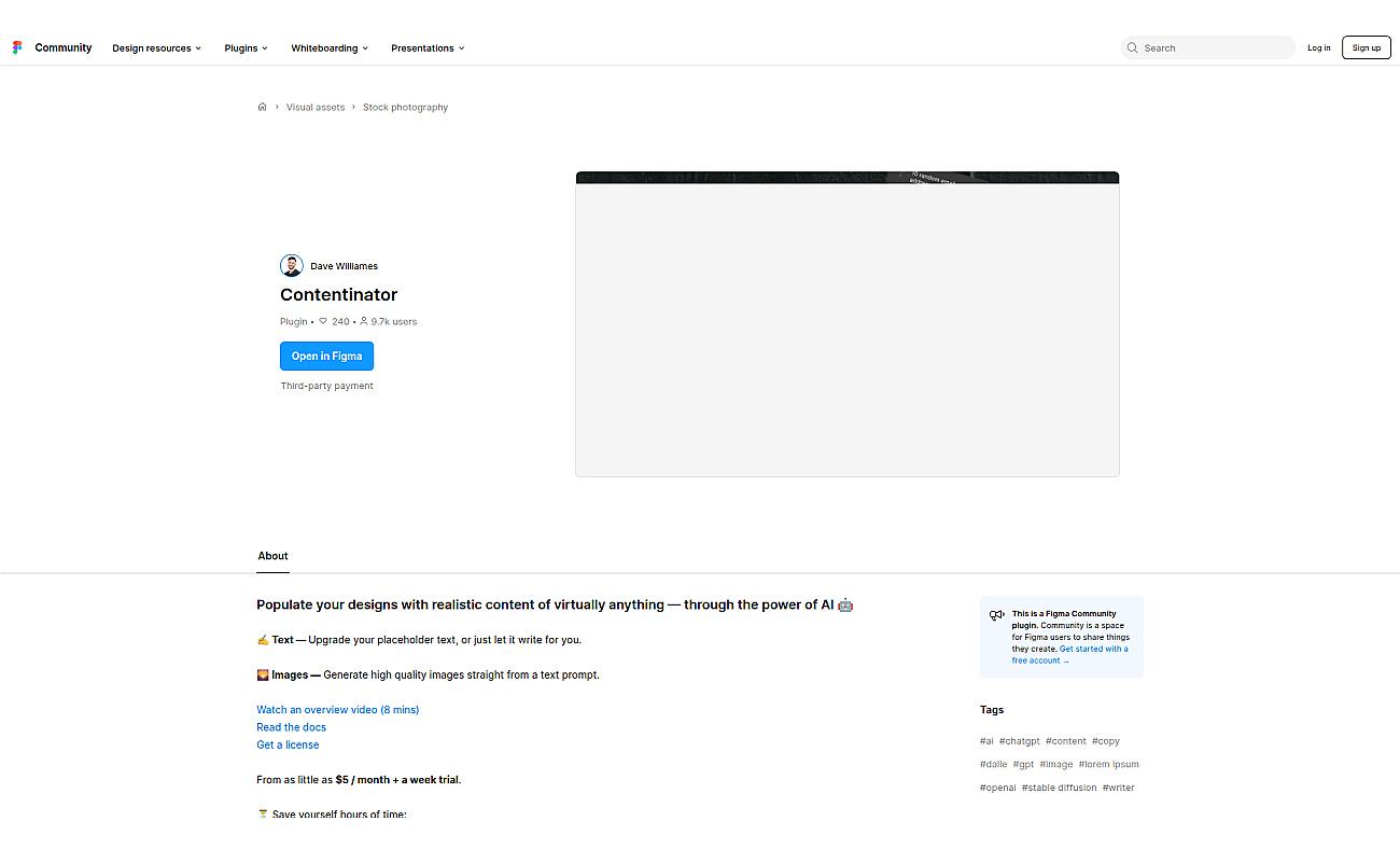 Contentinator screenshot