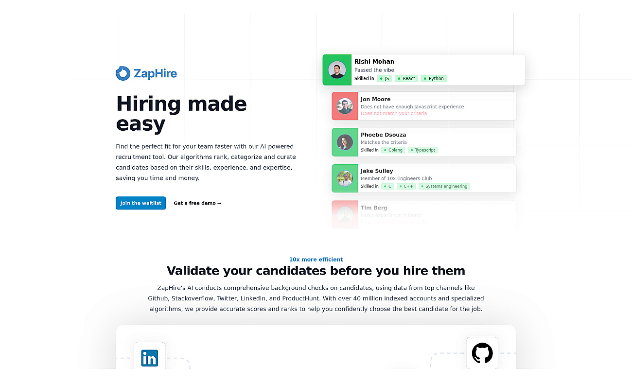 ZapHire screenshot
